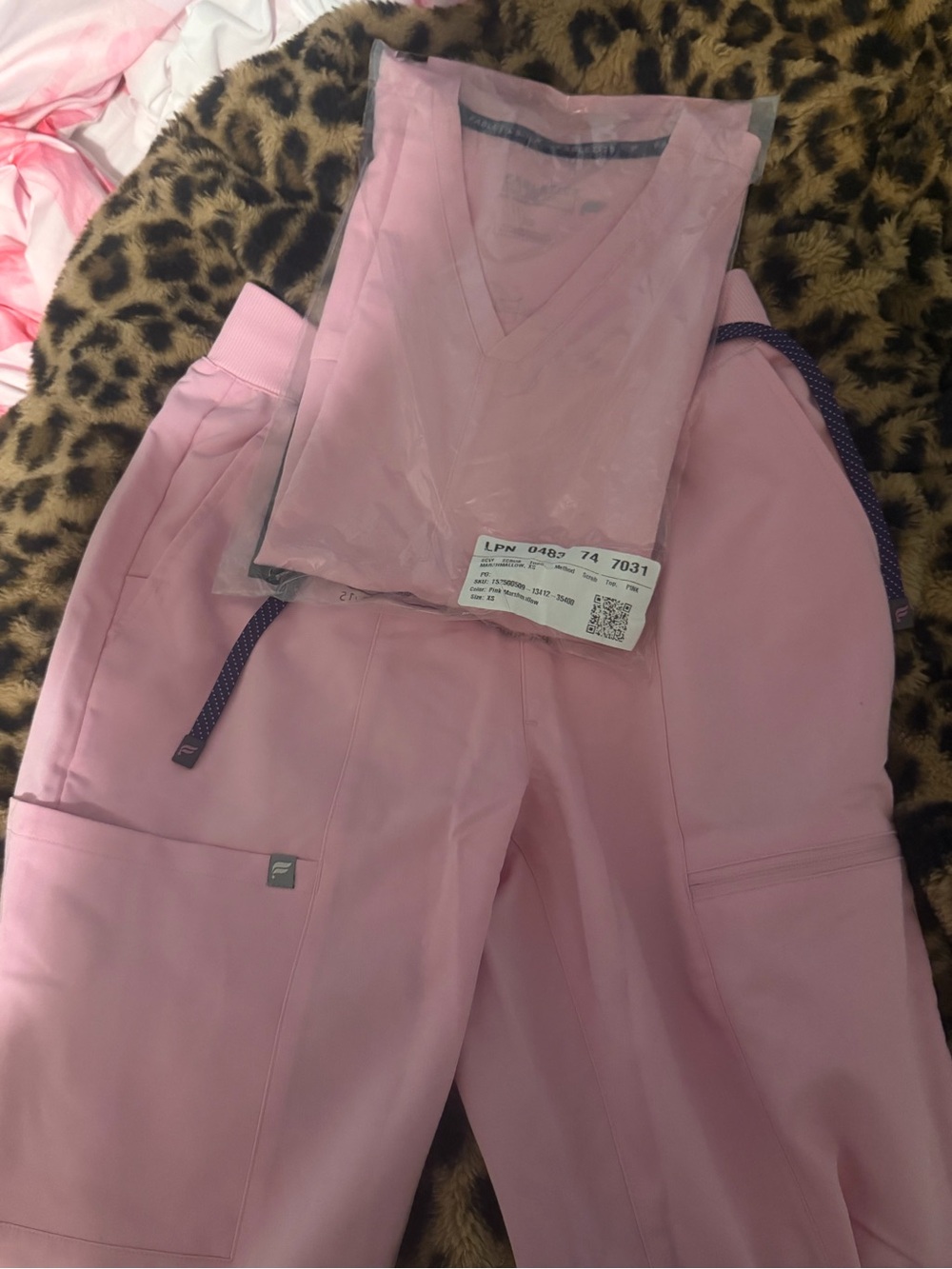 Fabletics Pink Scrub Set
